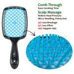 برس گره‌ بازکن حرفه‌ای مدل مشکی - آبی