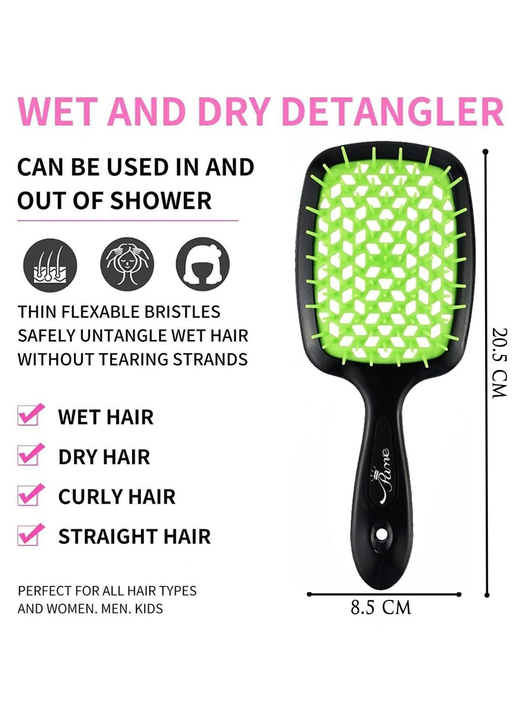 برس گره بازکن حرفهای مدل مشکی – سبز - Image 3