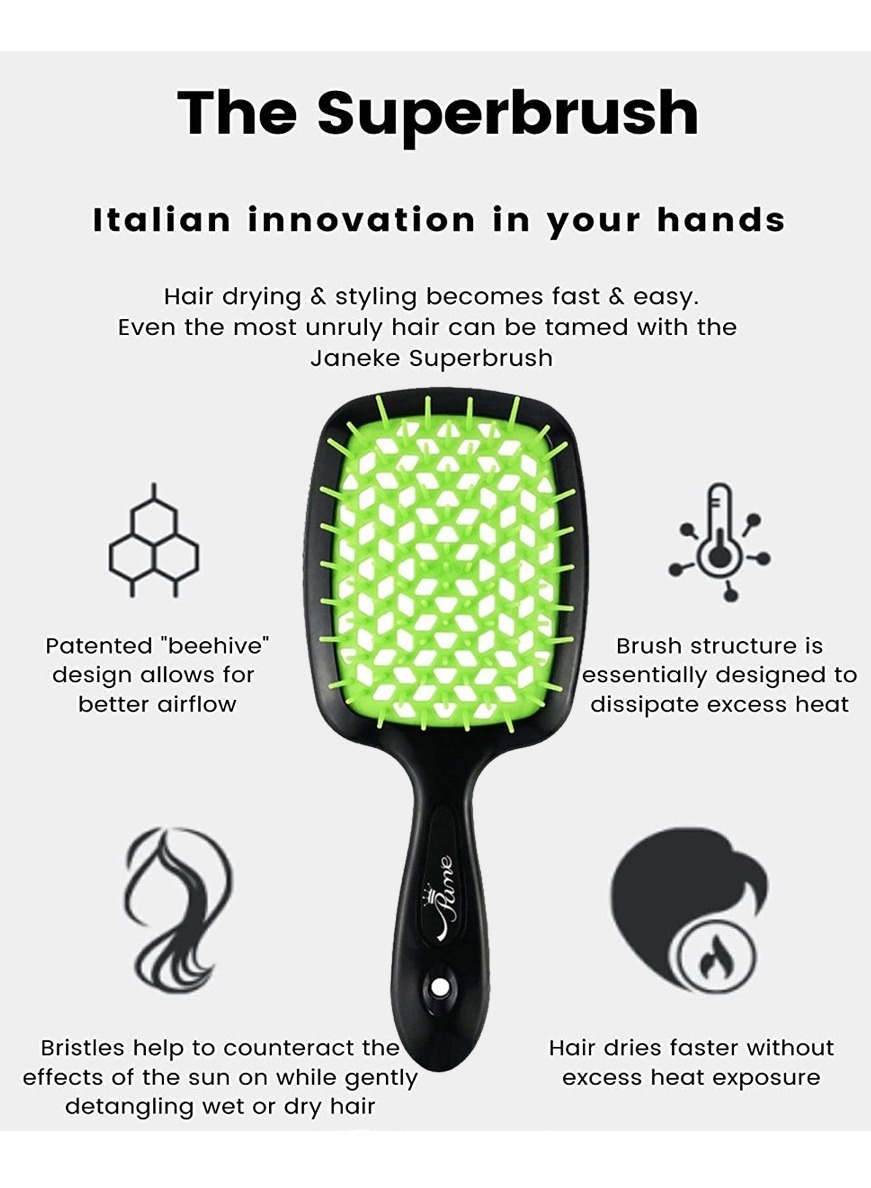 برس گره بازکن حرفهای مدل مشکی – سبز - Image 5